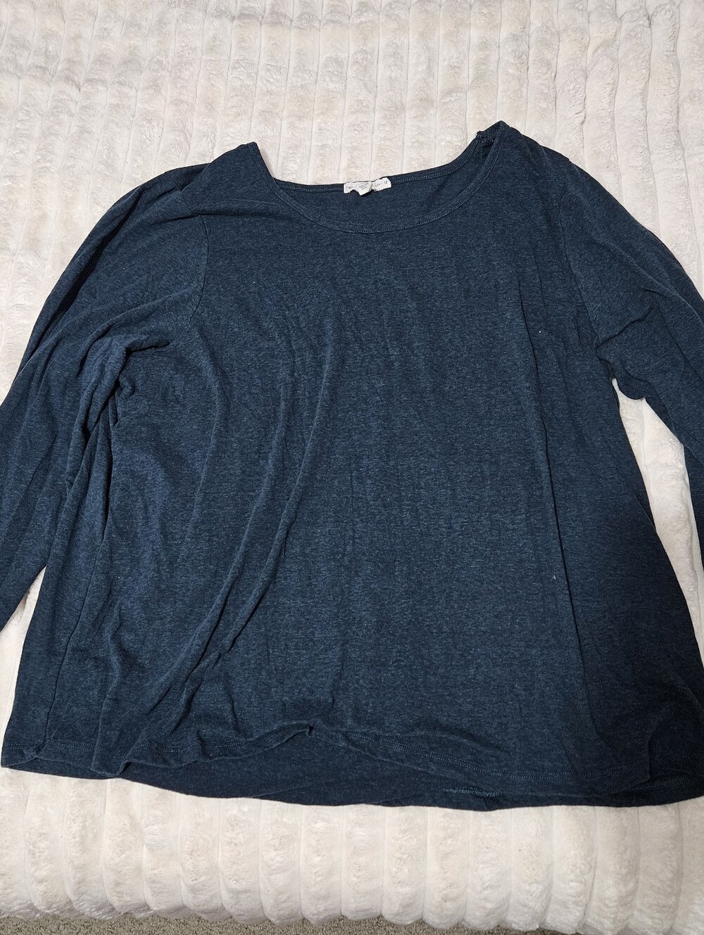 Threads 4 Thought Longsleeve Teal Shirt With Keyhole Back, Size 1X